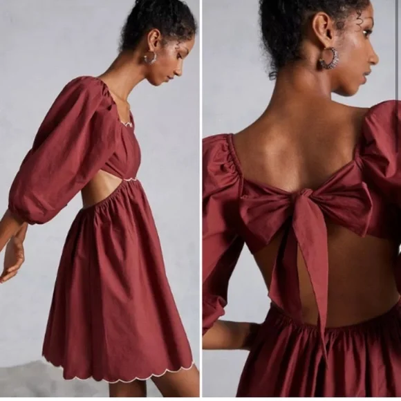 *Anthropologie Forever That Girl Scalloped Mini - Picture 2 of 4